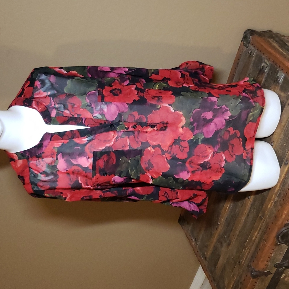Apt. 9 Floral 3/4 sleeve Blouse (0450) 💥